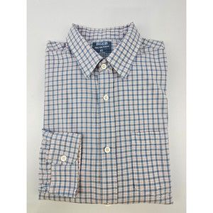 Saks Fifth Avenue "Blue" Mens Button Down Long Sleeve Shirt Size XL